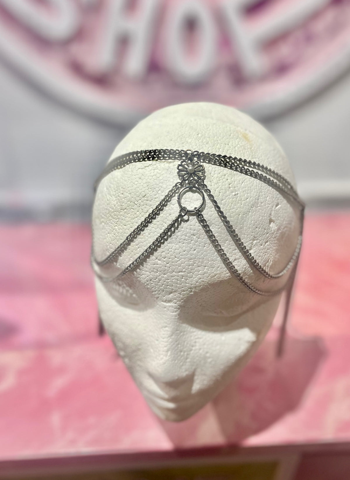 Silver Daisy Chain Head Piece