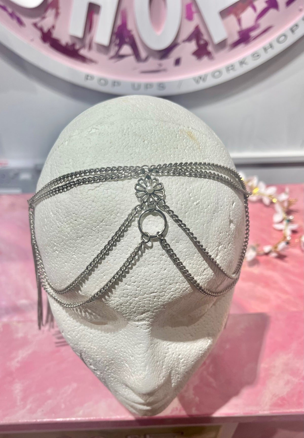 Silver Daisy Chain Head Piece