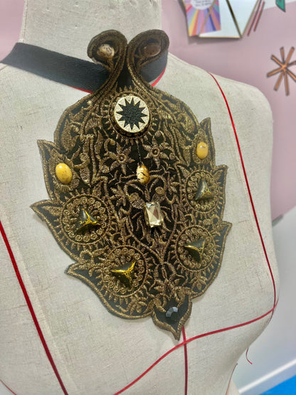 Necklace/Tie Belt Bejewelled Bib