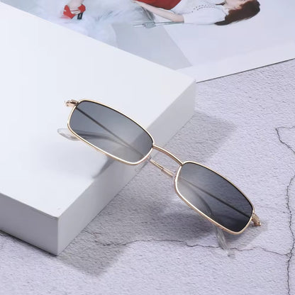 Rhi Rhi Gold Metal Oblong Sunnies