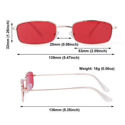 Rhi Rhi Gold Metal Oblong Sunnies