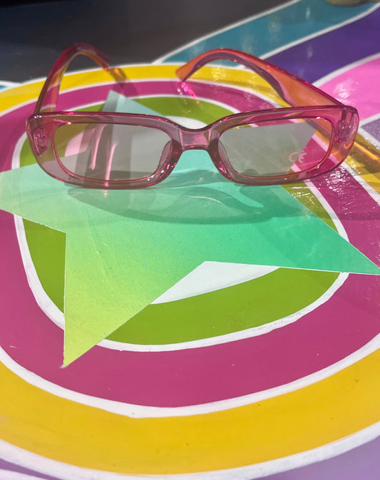 90s Oblong Sunnies Pink