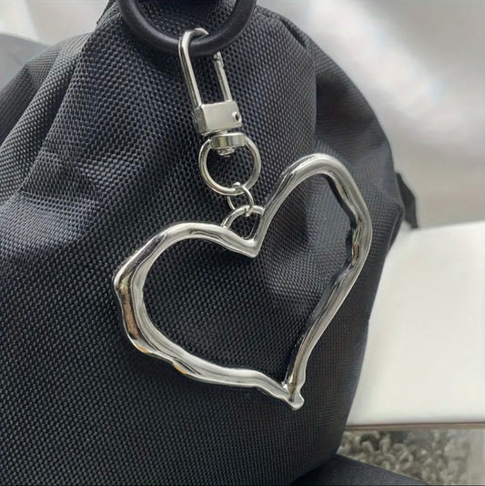 Silver Heart Key Chain