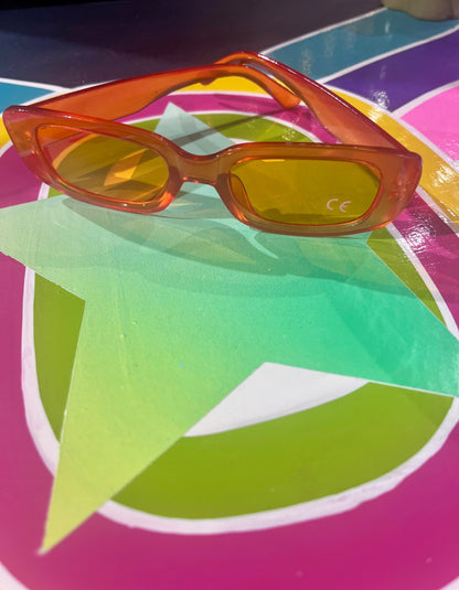 90s Oblong Sunnies Orange
