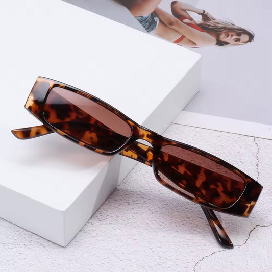 90 Oblong Mini Leopard Sunnies