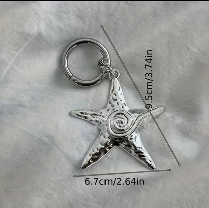 Starfish Silver Bag Charm