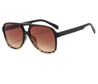 Mirage Aviator Sunnies Black Leopard Fade