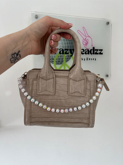 Pearl sprinkle bag charm