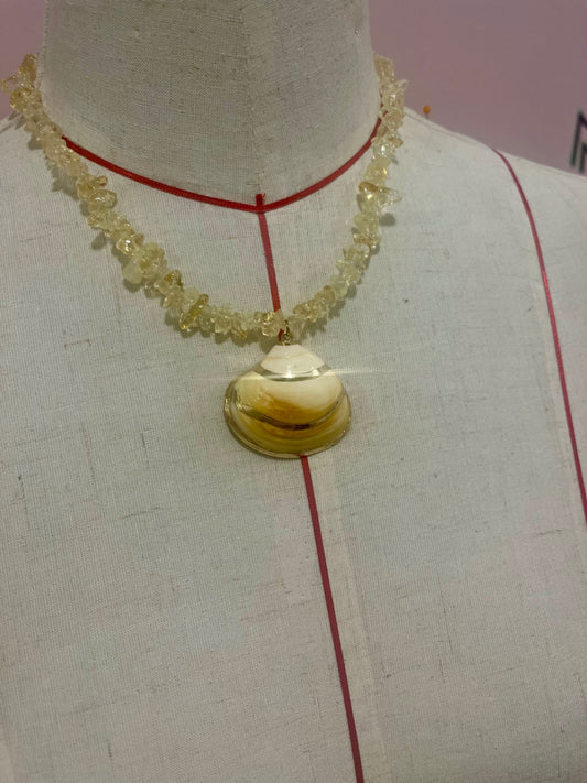 Golden Shoreline Citrine Necklace