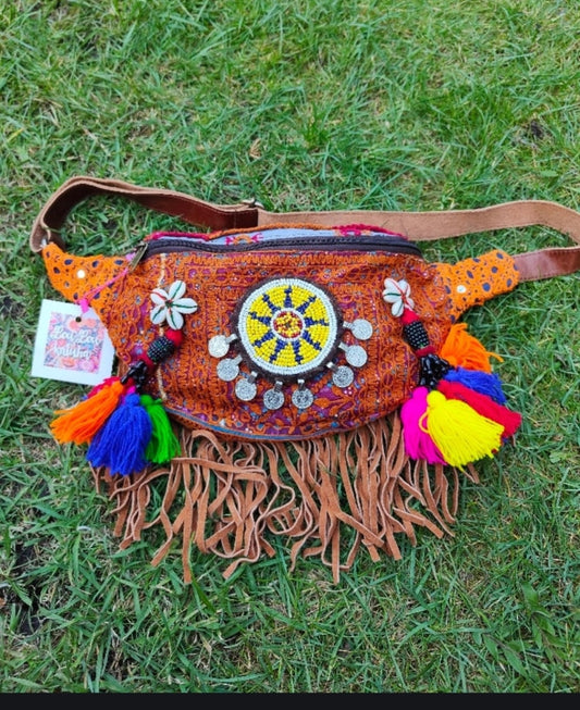Ibizan bum bag with step into strap adjustable 