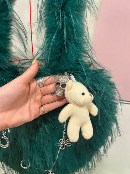 Teddy & Chain Faux Fur Bag
