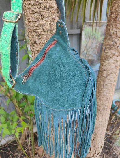Fringe bum bag - Woodstock green 