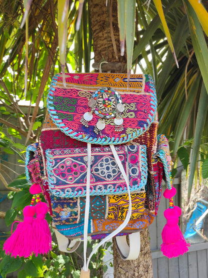 Skiathos back pack - white straps 
