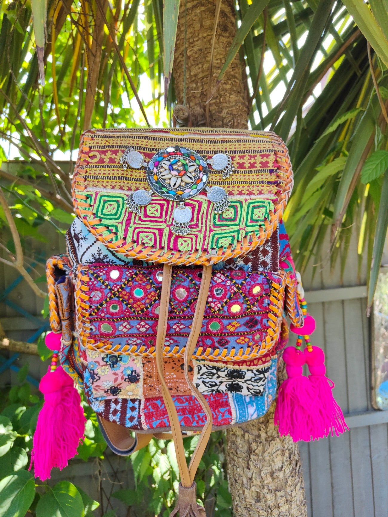 Skiathos back pack -tan straps