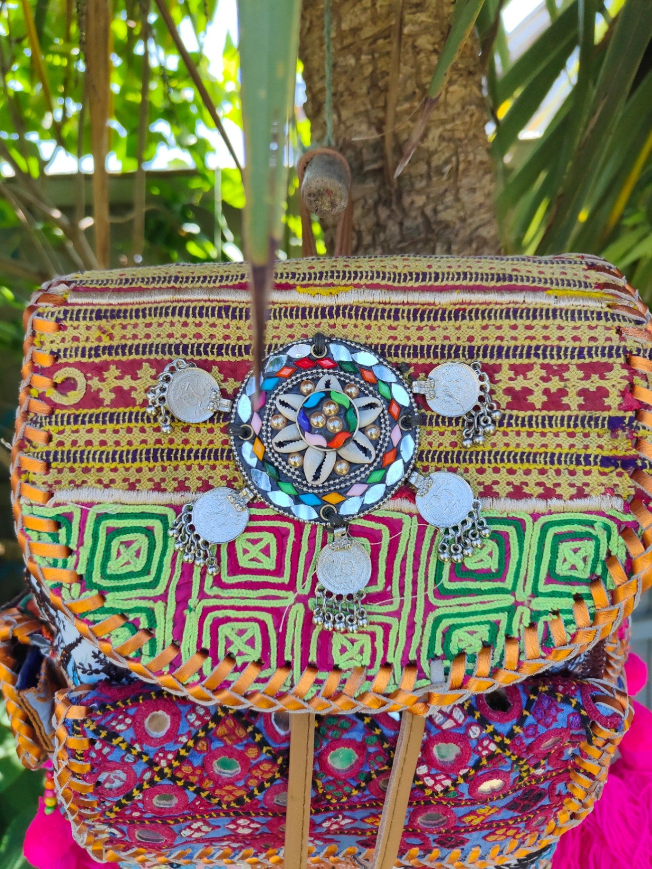 Skiathos back pack -tan straps