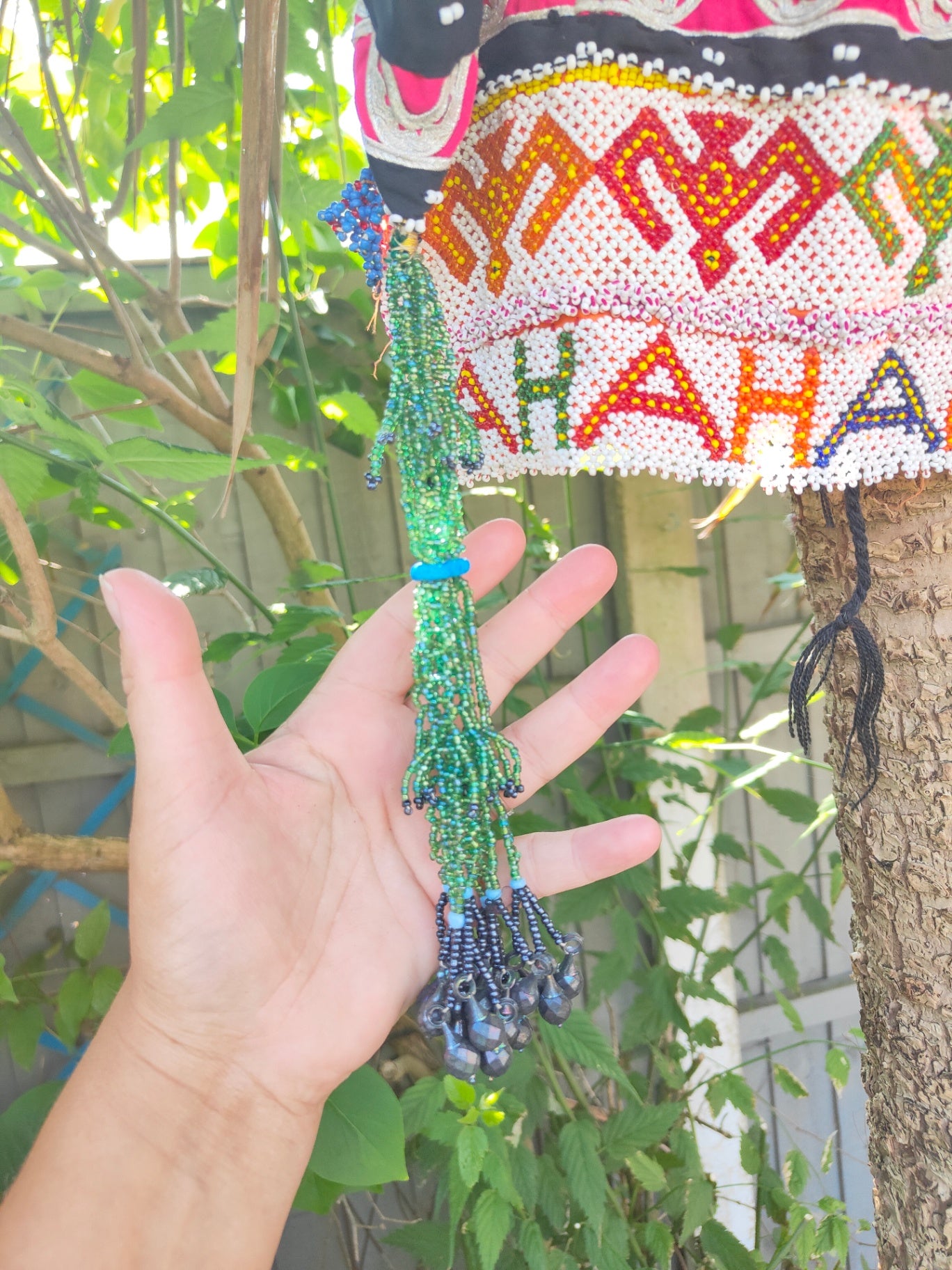 Tribal beaded belt 