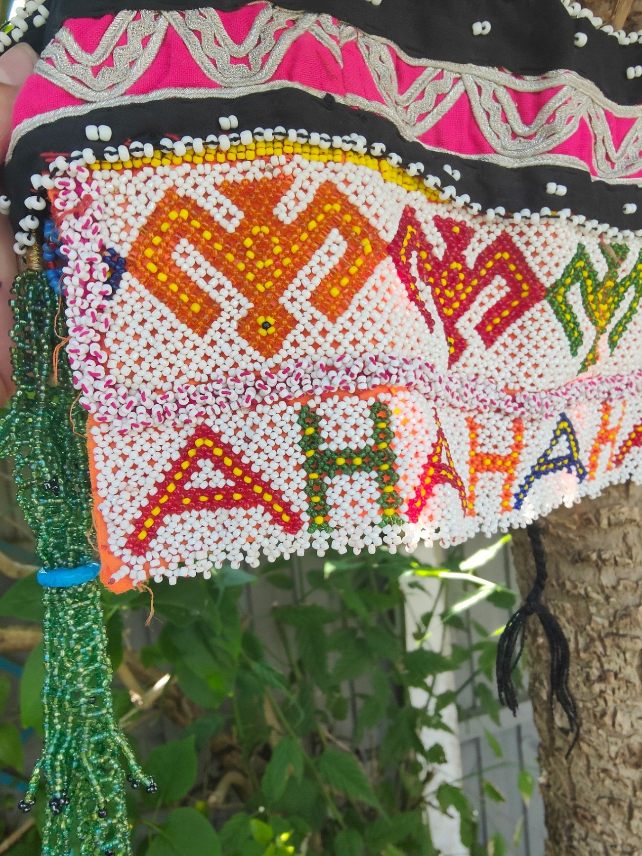 Tribal beaded belt 