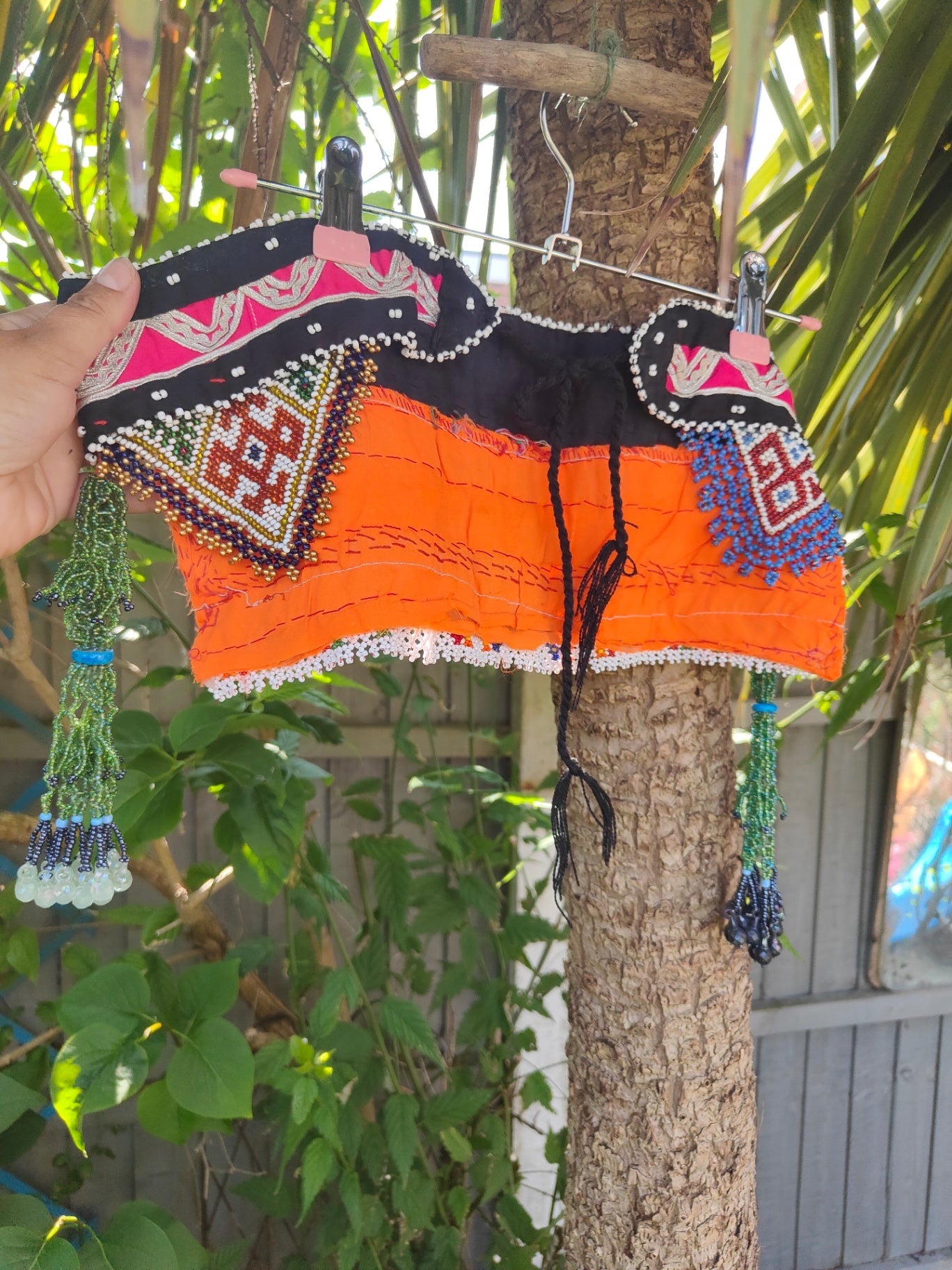 Tribal beaded belt 