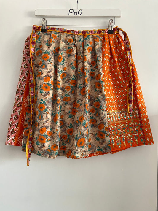 Multi Coloured Patchwork Wrap Skirt