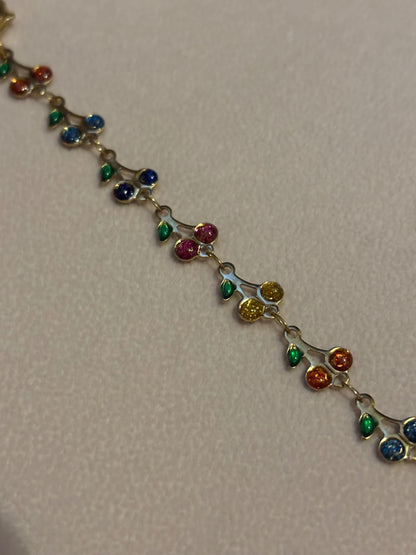 Multicoloured cherry bracelet