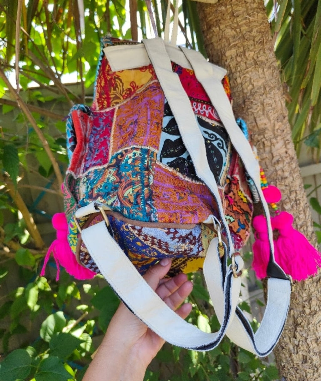 Skiathos back pack - checks pattern 