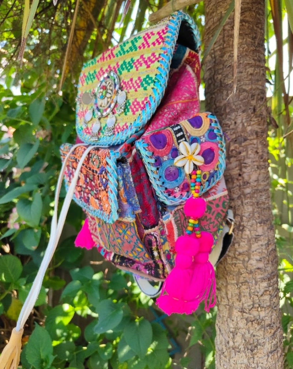 Skiathos back pack - checks pattern 
