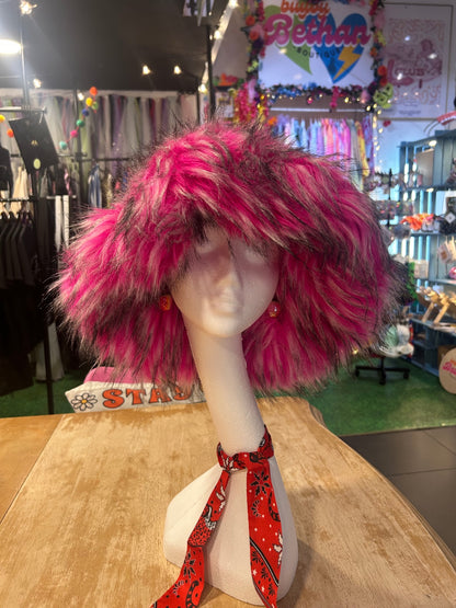 Faux Fur Pink Hat
