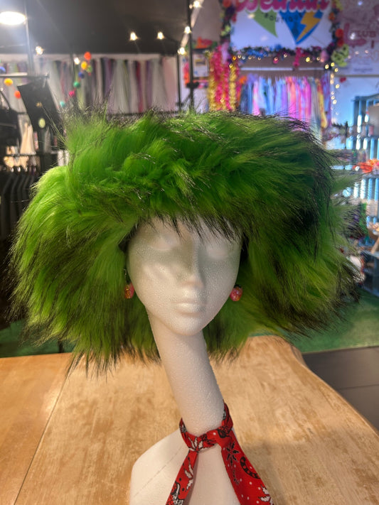 Faux Fur Green Hat