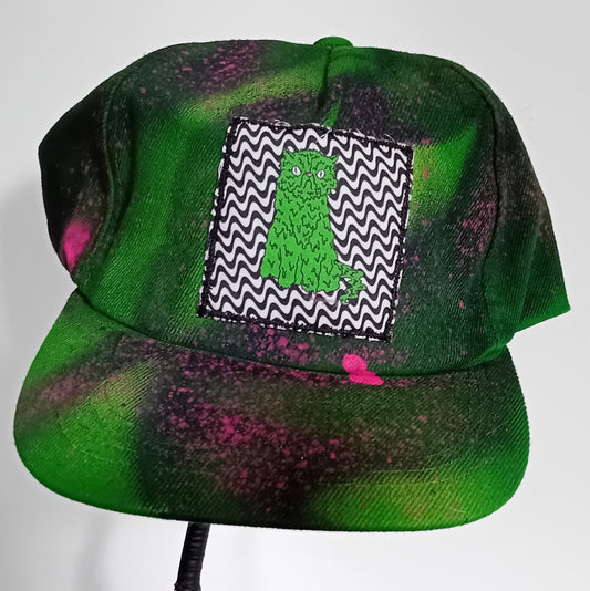 Green & Black Slime Cat Cap
