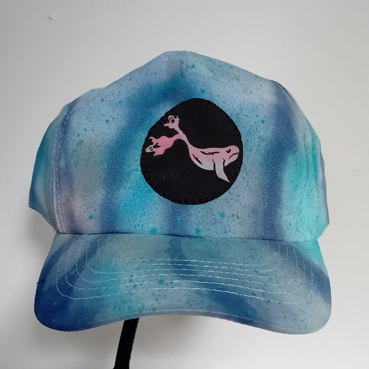 Blue Ghost Tail Whale Patch Cap