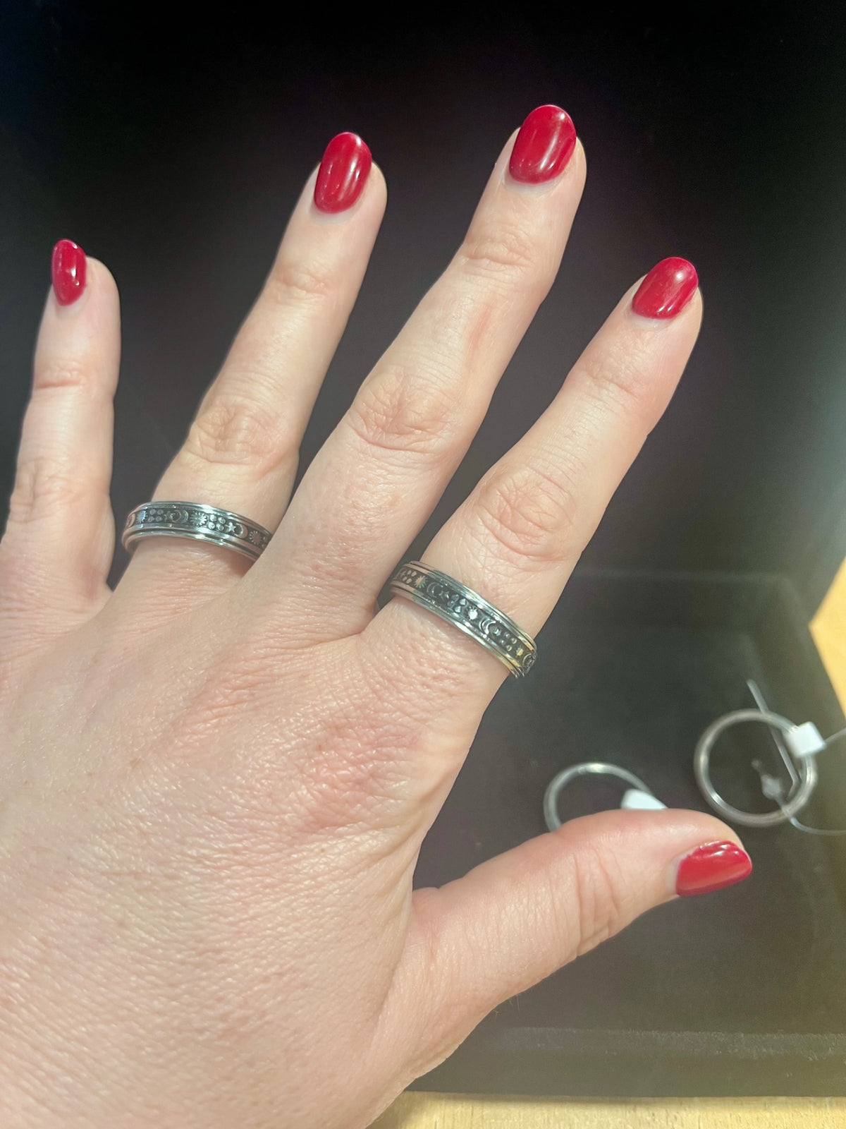 Sun & Moon Spinner Ring Size 7
