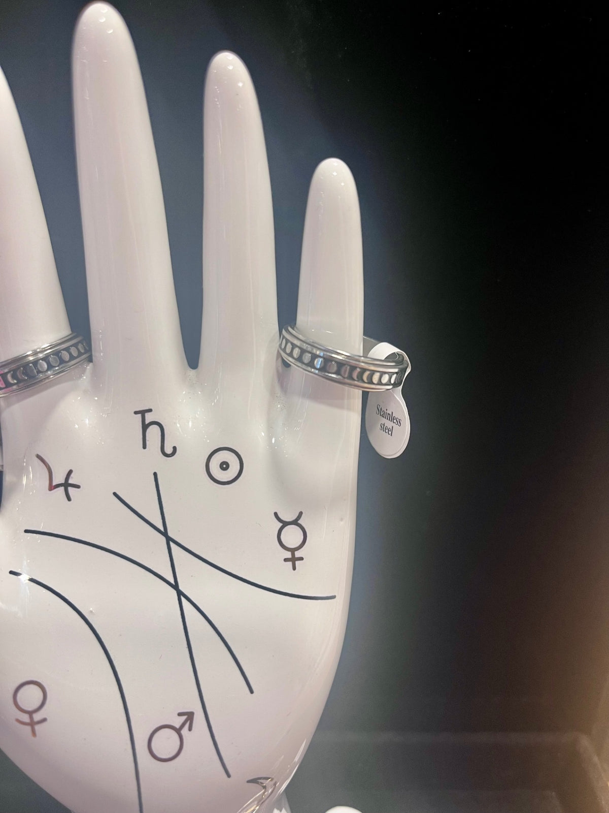 Moon Phase Spinner Ring Size 9