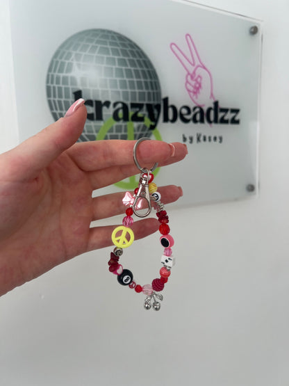Twin flame keyring - silver 