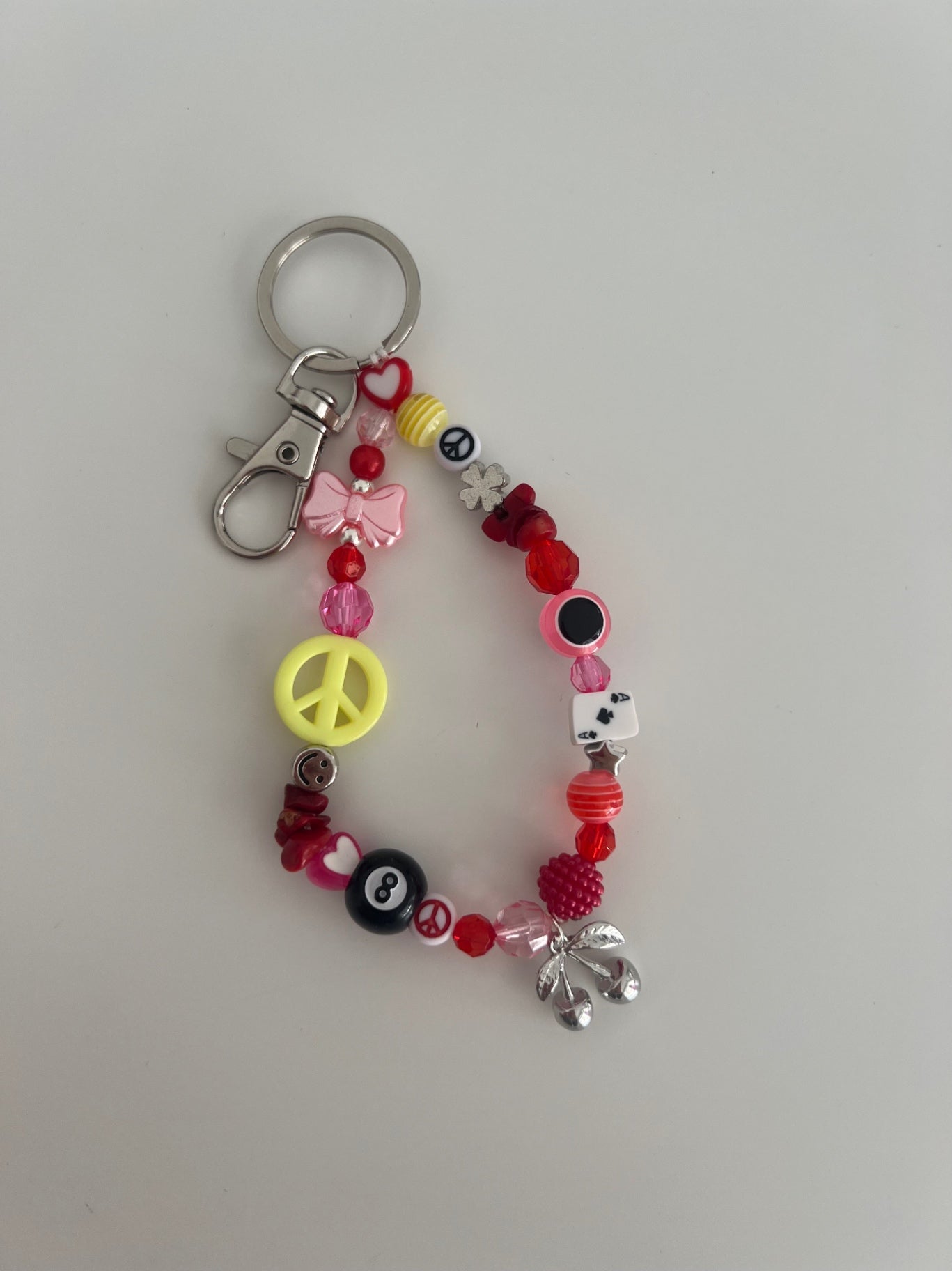 Twin flame keyring - silver 