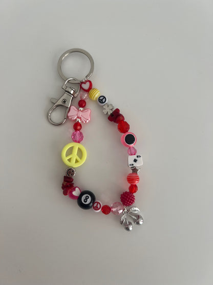 Twin flame keyring - silver 