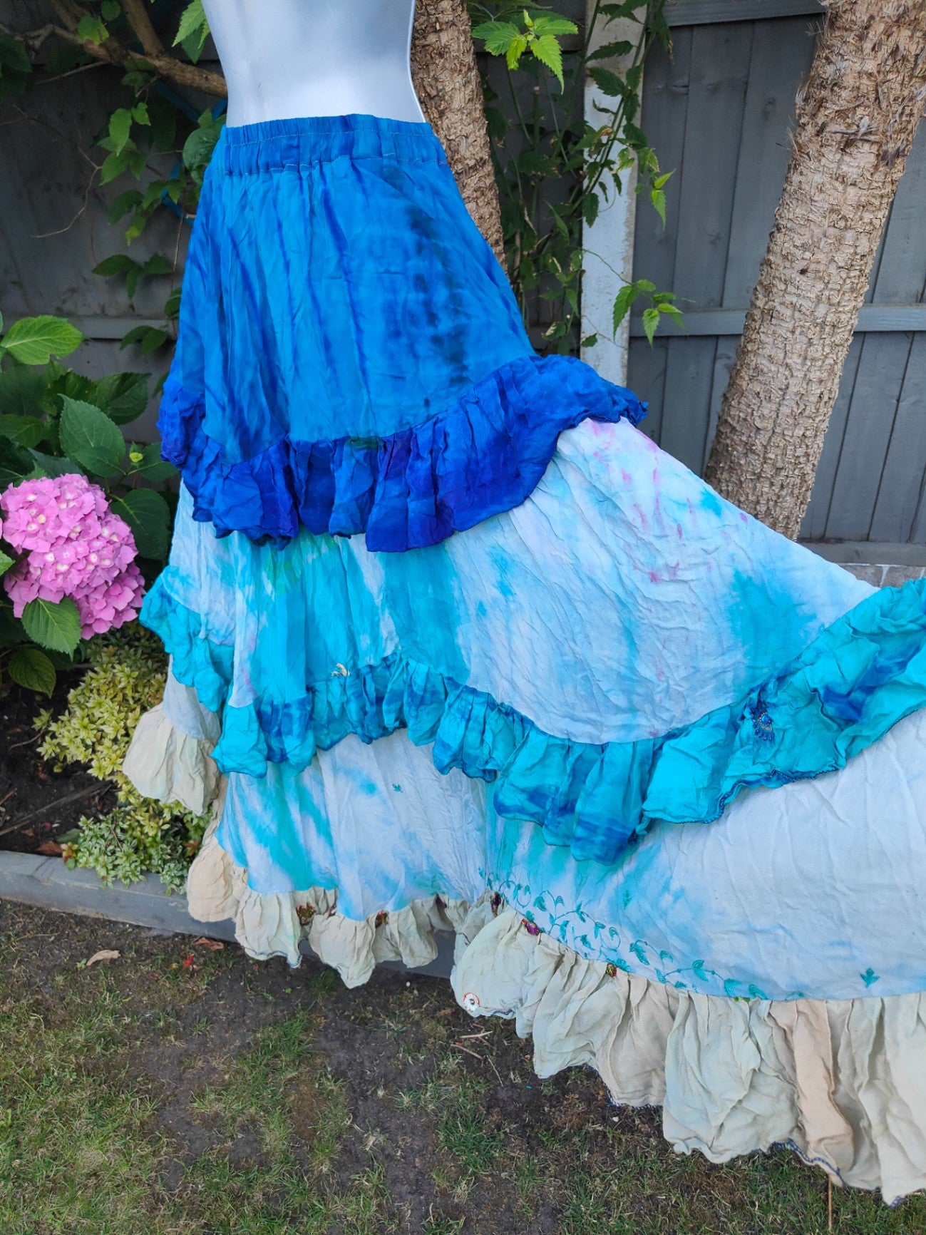 Wanderlust maxi skirt - tiered tie dye