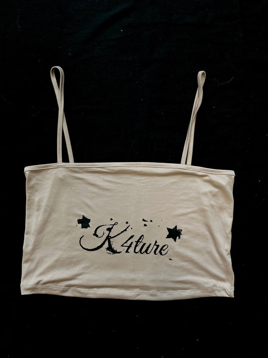 K4TURE Beige Crop Top (Size 16)