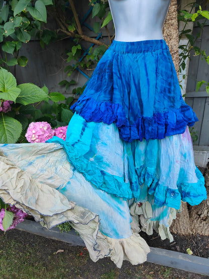 Wanderlust.maxi skirt - tiered tie dye 
