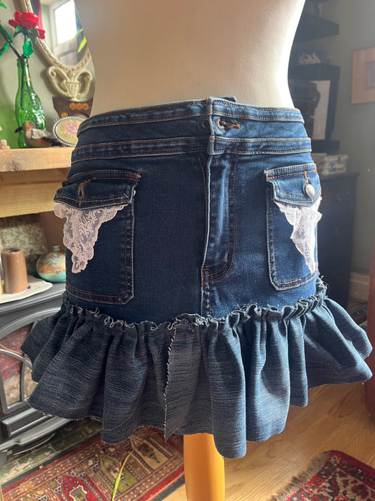 Denim Rara Lace Pockets