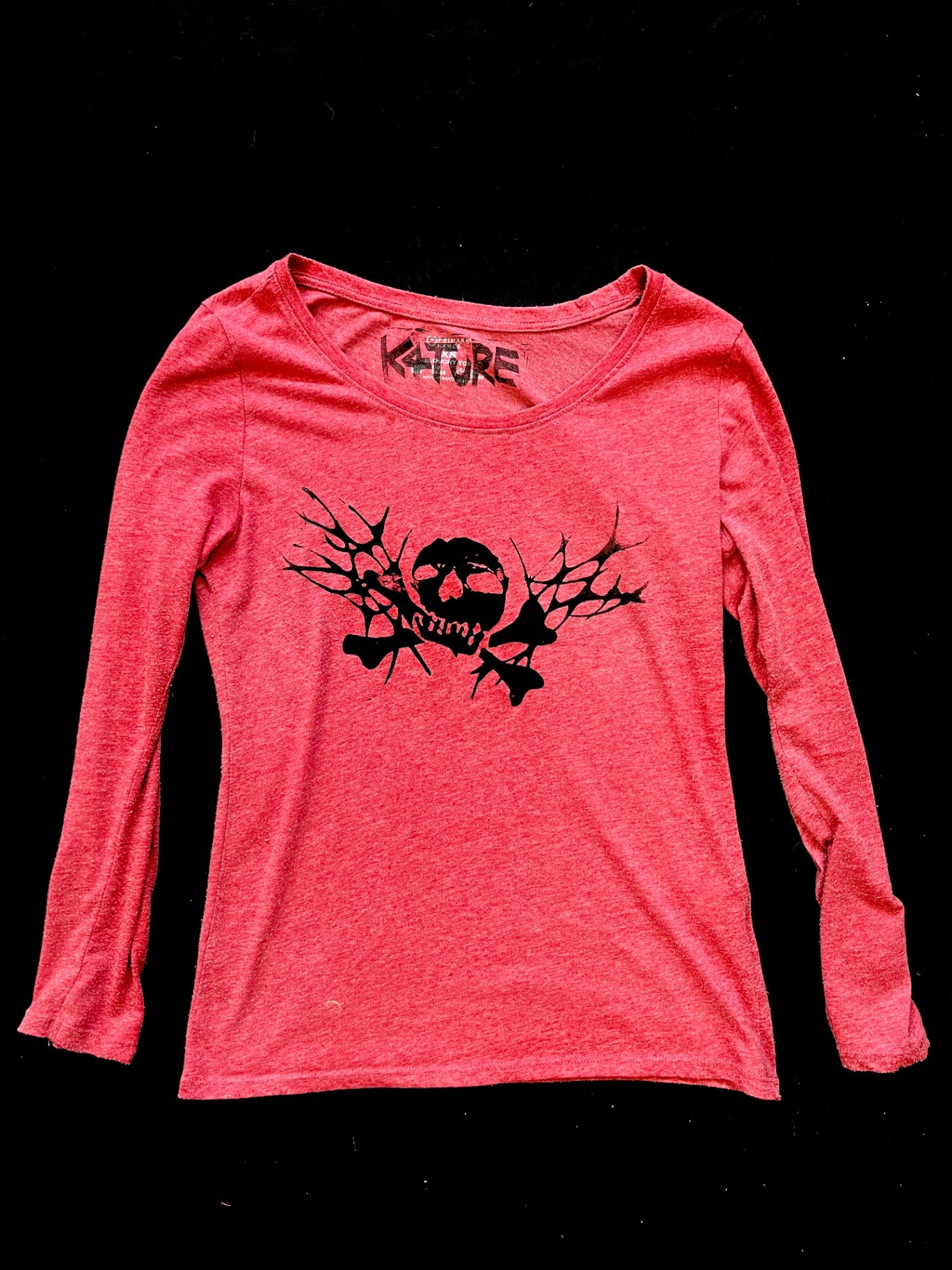 K4TURE long sleeve tramp stamp pink top