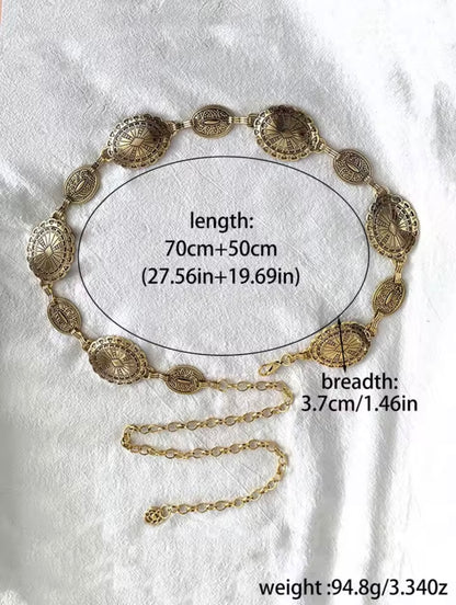 Golden Sun Disc Charm Belt