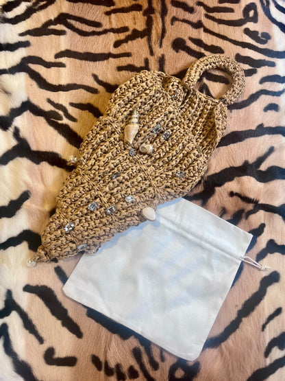 The Siren’s Treasure – Handwoven Shell Charm Bag