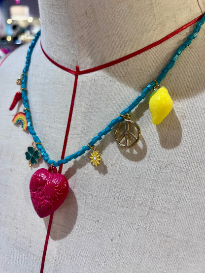 🌈 Lucky Charms & Love Beaded Necklace 💖