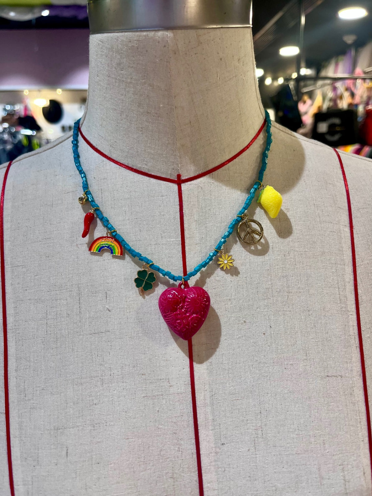 🌈 Lucky Charms & Love Beaded Necklace 💖