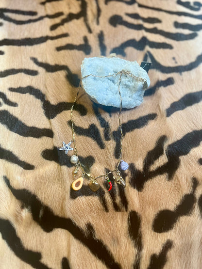 Tropic Pop Charm Necklace – Gold Coastal Mix