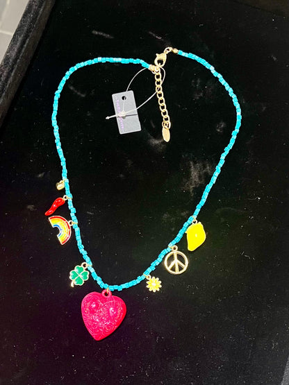 🌈 Lucky Charms & Love Beaded Necklace 💖