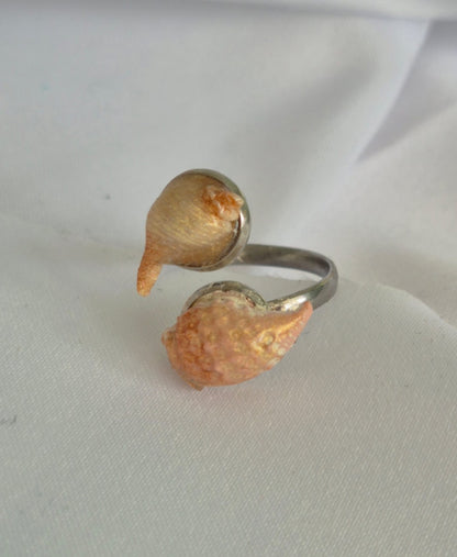 2 prong Seashell Ring