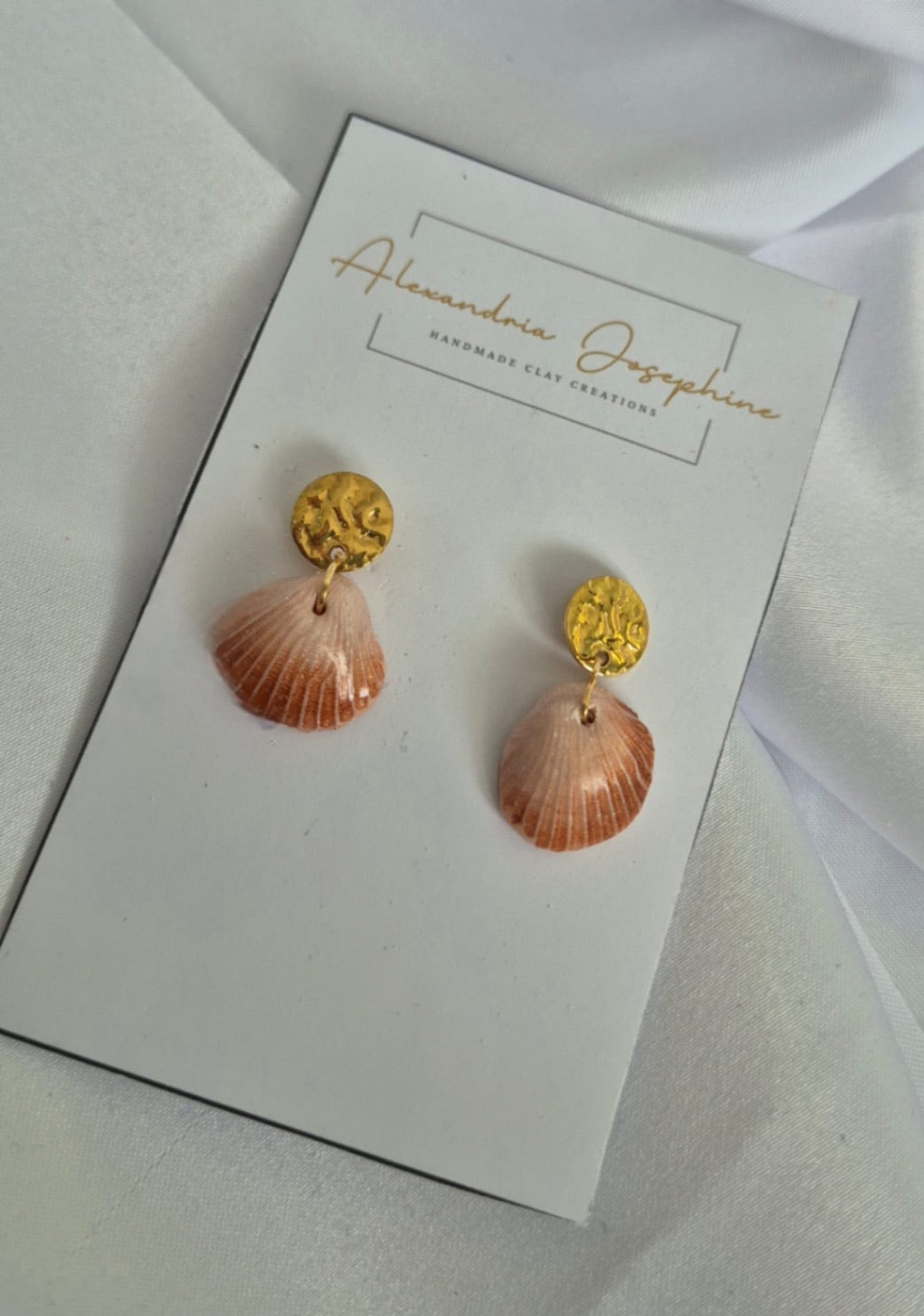 Gold Goin Stud Seashell Earrings