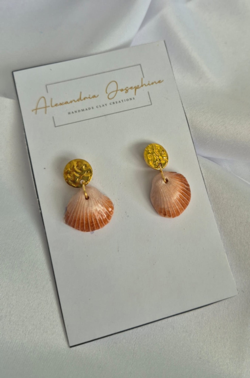 Gold Goin Stud Seashell Earrings