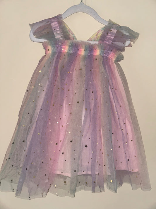 Age 3 years Multicoloured Pink and Purple Winged Dress